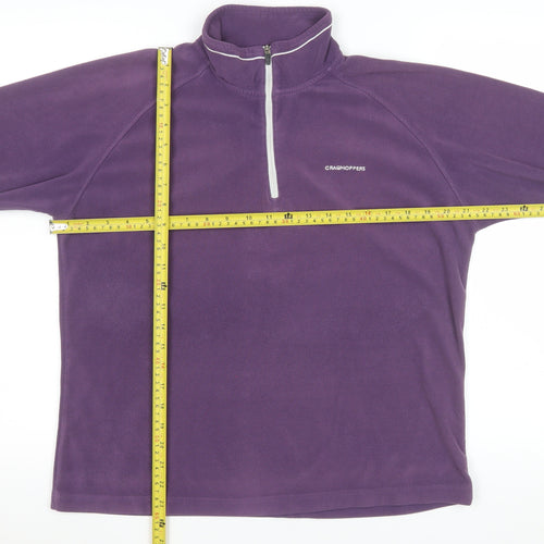 Craghoppers Women’s Purple Fleece 1/4 Zip Sweatshirt UK 14