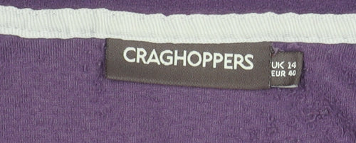 Craghoppers Women’s Purple Fleece 1/4 Zip Sweatshirt UK 14