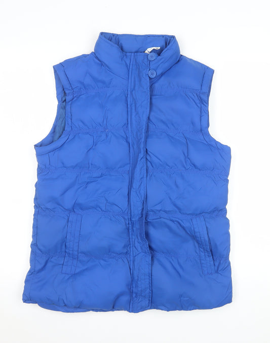Dunnes Women Blue Puffer Waistcoat Size 16 Lightweight Winter Gilet