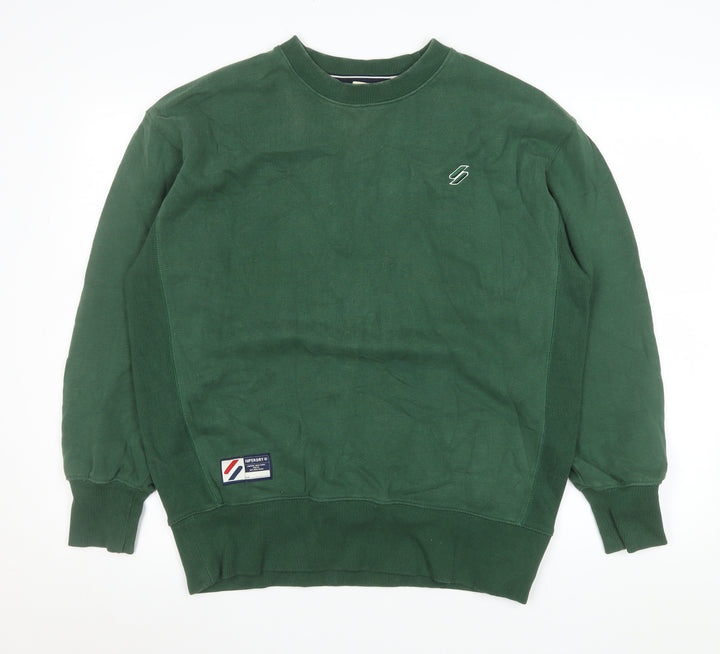 Superdry Men's Green XS Pullover Crew Neck Sweatshirt