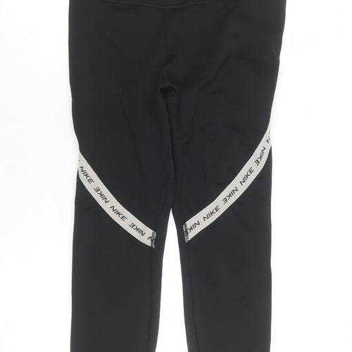 Nike Womens Black Ankle Leggings M Stretch Sports Activewear