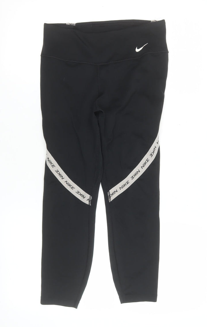 Nike Womens Black Ankle Leggings M Stretch Sports Activewear