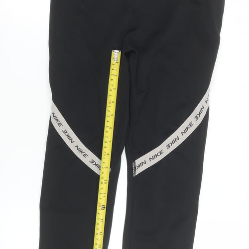 Nike Womens Black Ankle Leggings M Stretch Sports Activewear