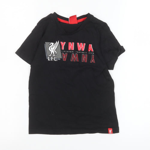 L.F.C. Boys Black 5-6 Years Logo Short Sleeve Cotton T-Shirt