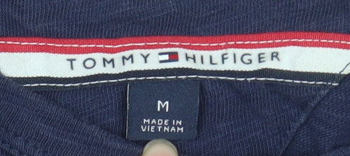 Tommy Hilfiger Men's Blue Striped Regular Fit Crew Neck T-Shirt M