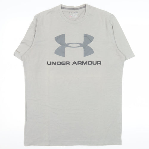 Under Armour Men's Grey HeatGear Loose Fit Crew Neck T-Shirt Size M