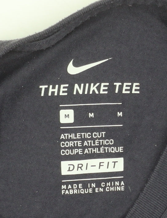 Nike Unisex Blue Dri-Fit Athletic T-Shirt Medium