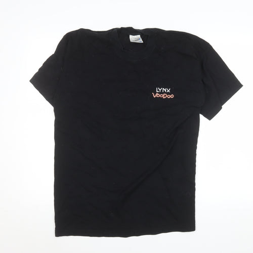 Fruit of the Loom Men's Black Lynx Voodoo Graphic Cotton T-Shirt - L