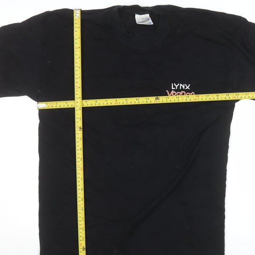 Fruit of the Loom Men's Black Lynx Voodoo Graphic Cotton T-Shirt - L