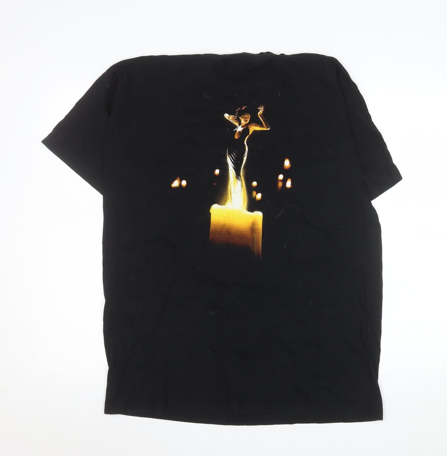 Fruit of the Loom Men's Black Lynx Voodoo Graphic Cotton T-Shirt - L
