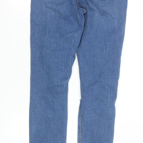 Topshop Women Blue High Rise Skinny Distressed Jeans Size 8
