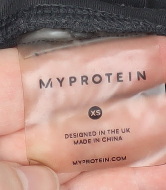 MyProtein Womens Black XS High Waist Gym Leggings Activewear