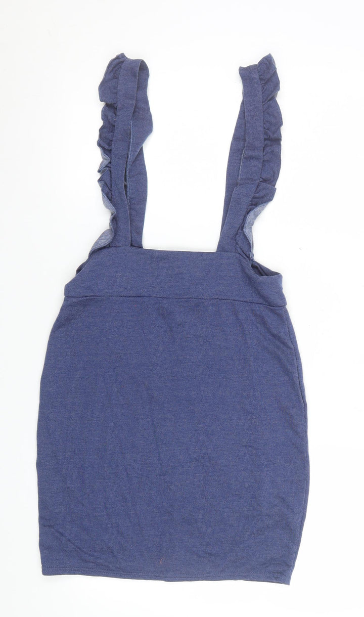 Ayanapa Women Blue Ruffle Strap Pencil Skirt Size S