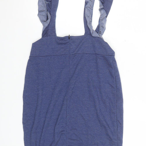 Ayanapa Women Blue Ruffle Strap Pencil Skirt Size S