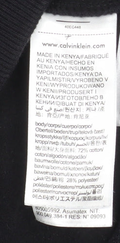 Calvin Klein Men's Black XL Pullover Sweatshirt Crew Neck Logo