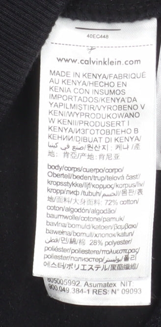 Calvin Klein Men's Black XL Pullover Sweatshirt Crew Neck Logo