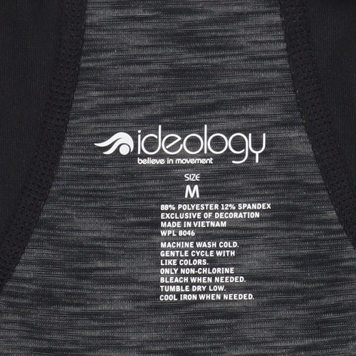Ideology Women's Grey & Coral Athletic Full Zip Track Jacket Size M