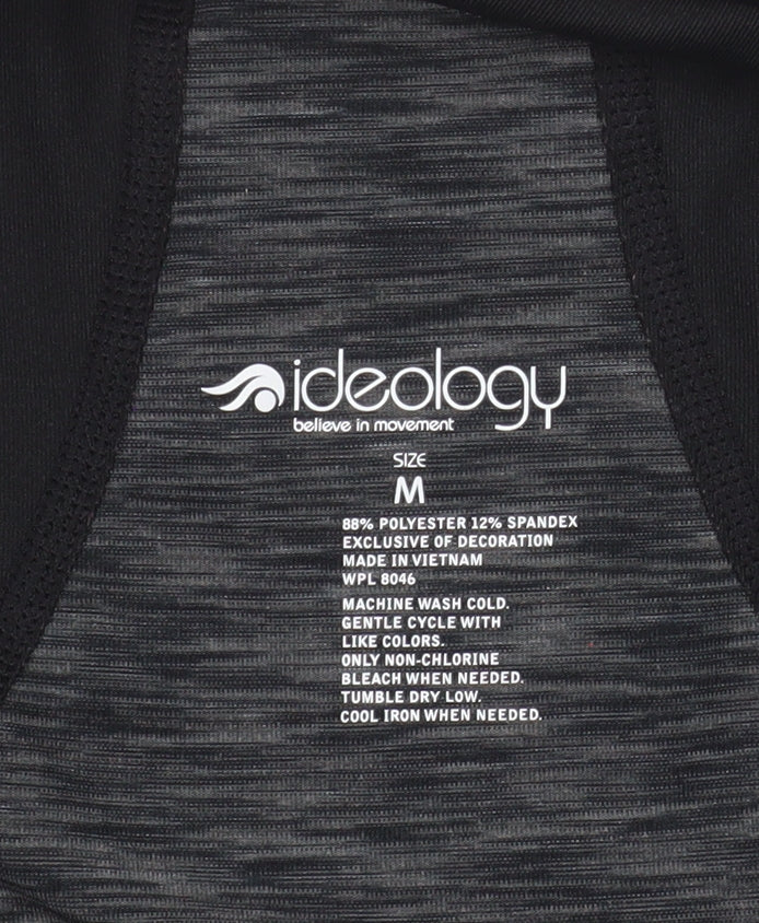 Ideology Women's Grey & Coral Athletic Full Zip Track Jacket Size M