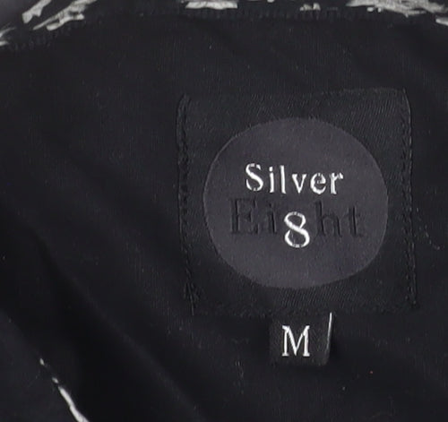 Silver Eight Men's Black Regular Fit Long Sleeve Cotton Formal Shirt M