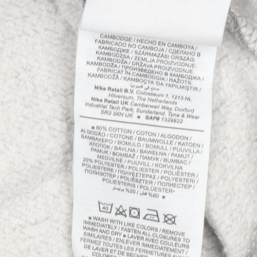 Nike Womens Grey Full Zip Hooded Jacket XL Cotton Blend