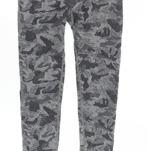 Dunnes Stores Womens Grey Camouflage Seamless Leggings Size M