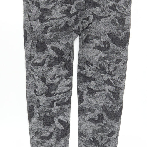 Dunnes Stores Womens Grey Camouflage Seamless Leggings Size M