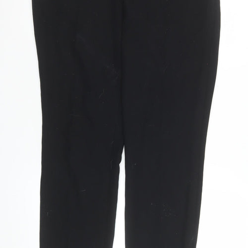 L. Bernard Black Stretch Straight Trousers Women Size 12