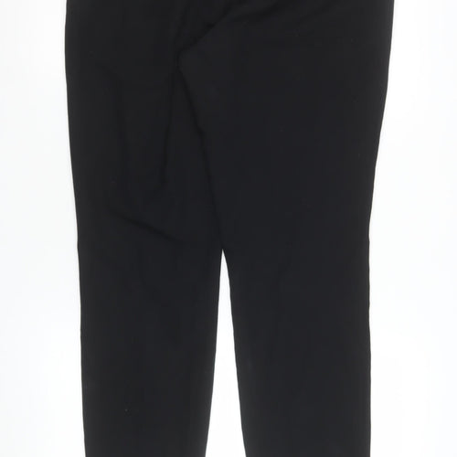 L. Bernard Black Stretch Straight Trousers Women Size 12