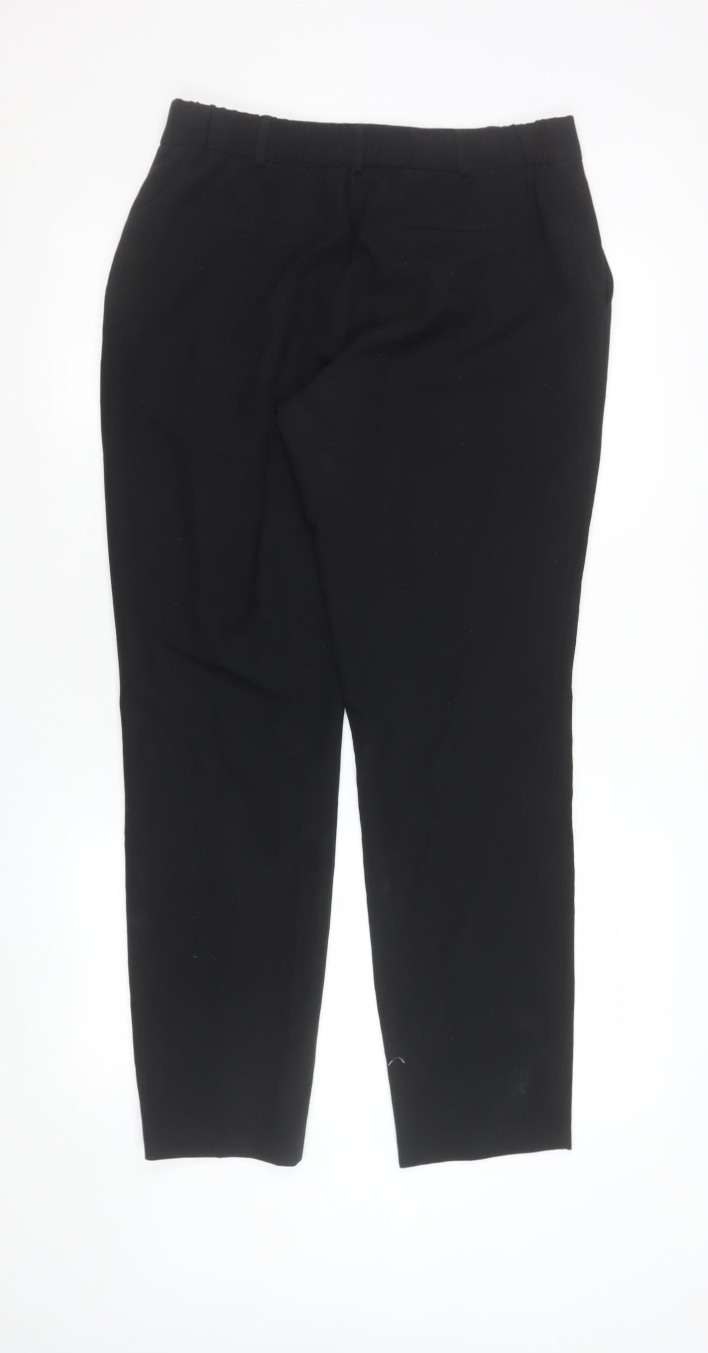 L. Bernard Black Stretch Straight Trousers Women Size 12