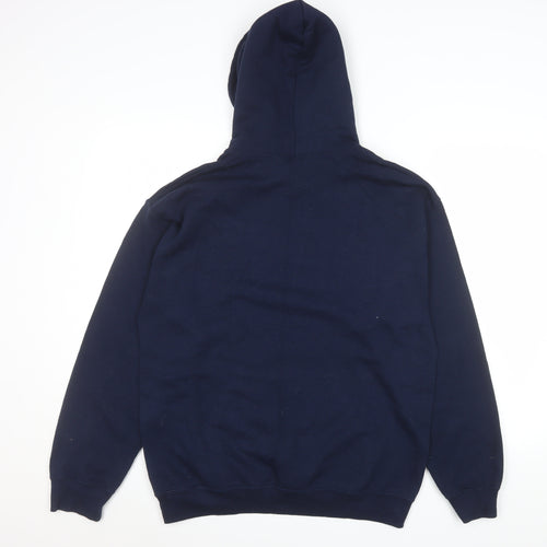 Gildan Women’s Navy Blue Bow Pullover Hoodie Size M Cotton Blend