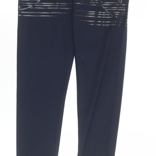 adidas Women Black Stretch Leggings M Slim Fit Athleisure Trousers