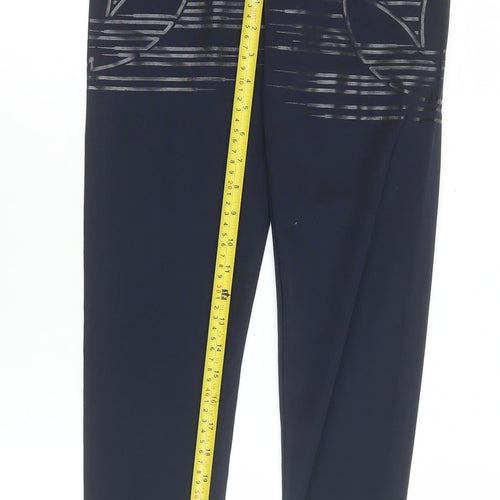 adidas Women Black Stretch Leggings M Slim Fit Athleisure Trousers