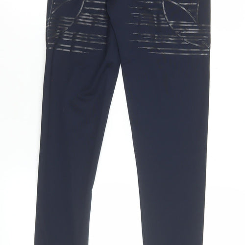adidas Women Black Stretch Leggings M Slim Fit Athleisure Trousers