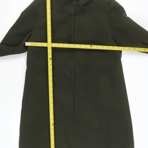 Atmosphere Women Green Mid-Length Overcoat Size 12 Polyester