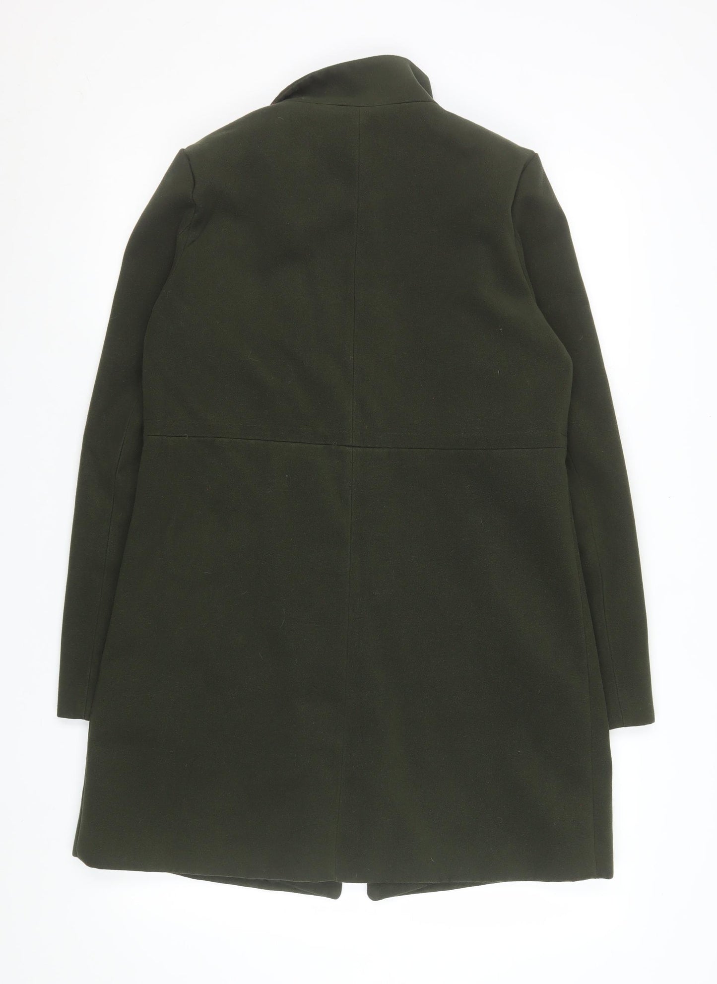 Atmosphere Women Green Mid-Length Overcoat Size 12 Polyester