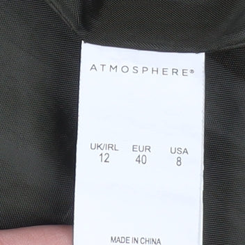 Atmosphere Women Green Mid-Length Overcoat Size 12 Polyester