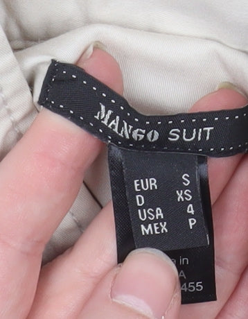 Mango Women Beige Knee Length Shift Dress Size 8 Zip Front