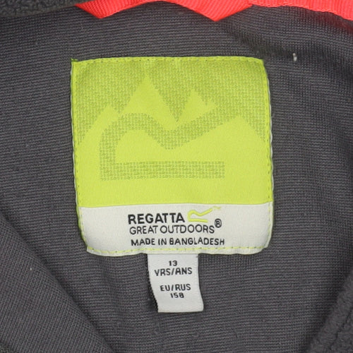 Regatta Boys Black Fleece 1/4 Zip Pullover Sweatshirt 13 Years
