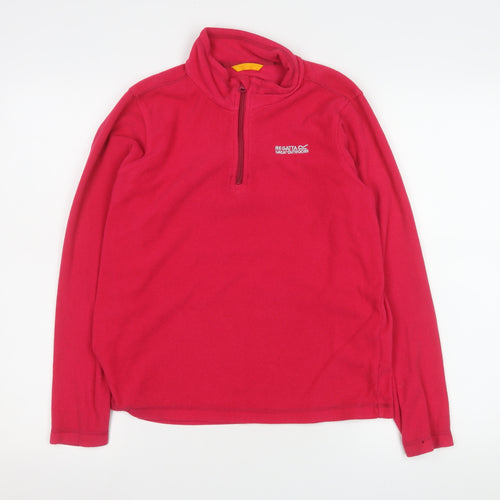 Regatta Great Outdoors Kids Red 1/4 Zip Fleece Sweatshirt 13-14 Years