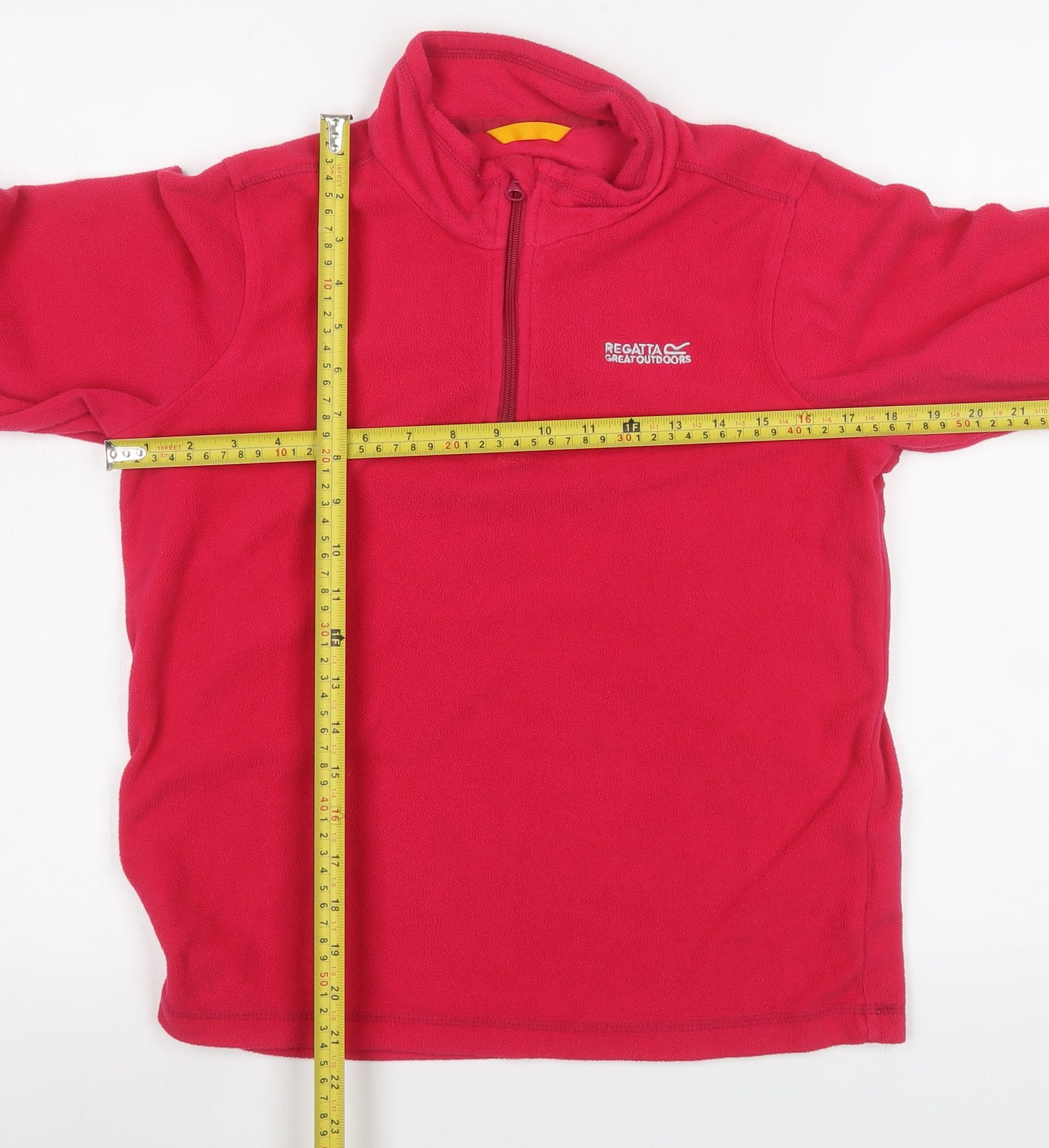 Regatta Great Outdoors Kids Red 1/4 Zip Fleece Sweatshirt 13-14 Years