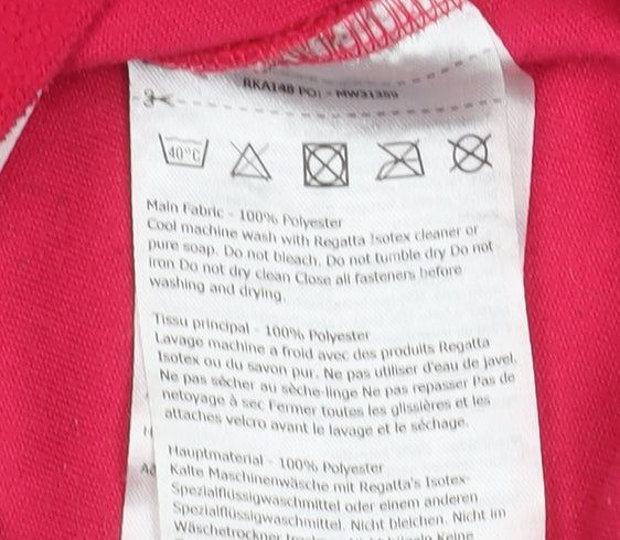 Regatta Great Outdoors Kids Red 1/4 Zip Fleece Sweatshirt 13-14 Years