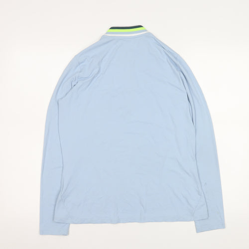adidas Men Blue M Lightweight 1/2 Zip Athletic Sweatshirt
