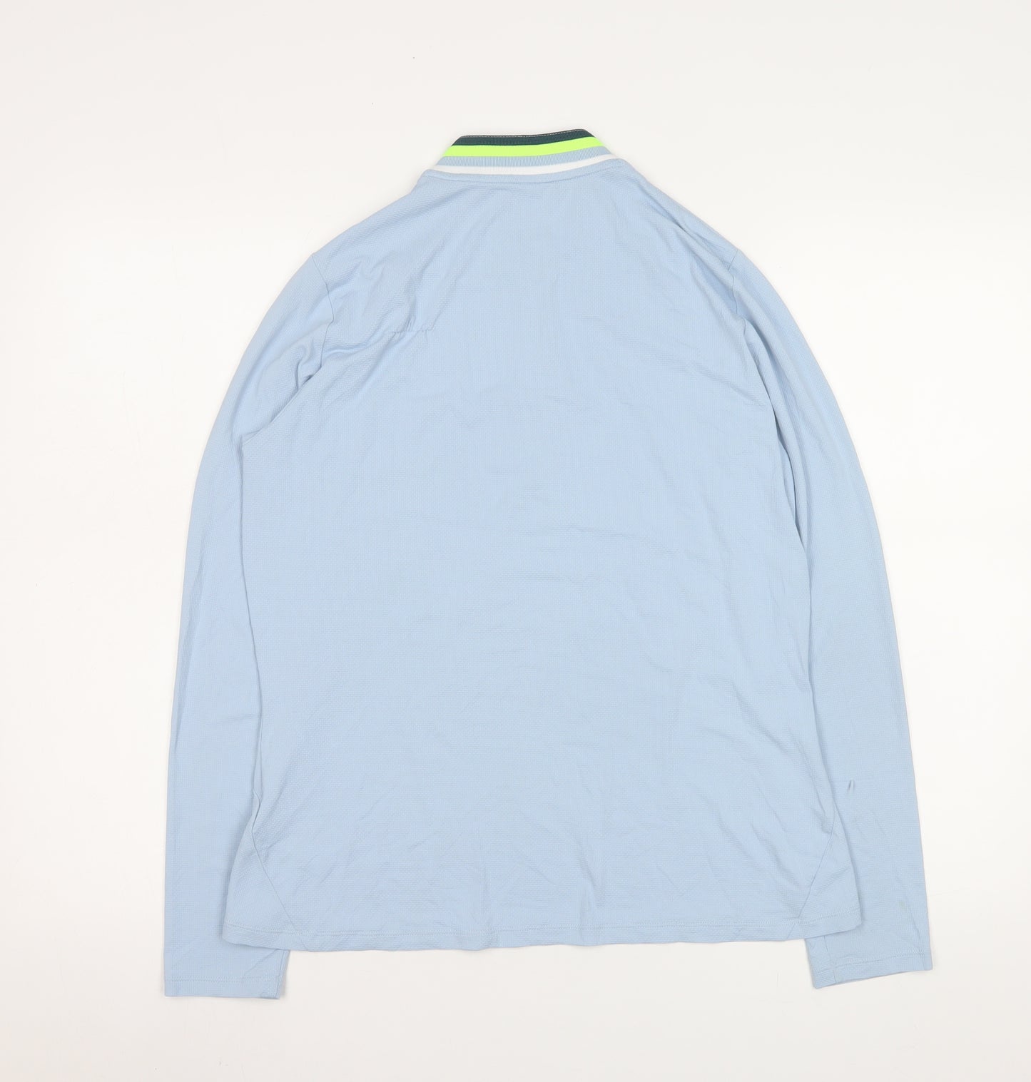 adidas Men Blue M Lightweight 1/2 Zip Athletic Sweatshirt