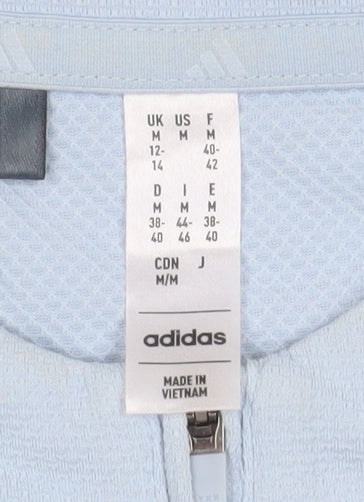 adidas Men Blue M Lightweight 1/2 Zip Athletic Sweatshirt