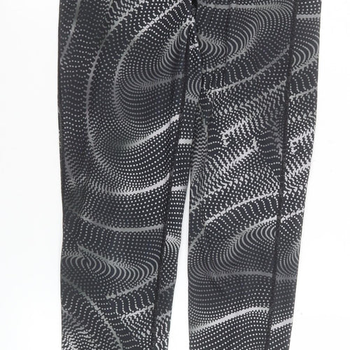 Nike Women's Black Dri-FIT Printed Leggings S Slim Fit Activewear Trousers
