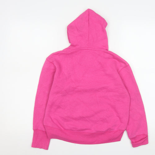 Converse Girls Pink Pullover Hoodie 10-12 Years Cotton Blend Logo Jumper