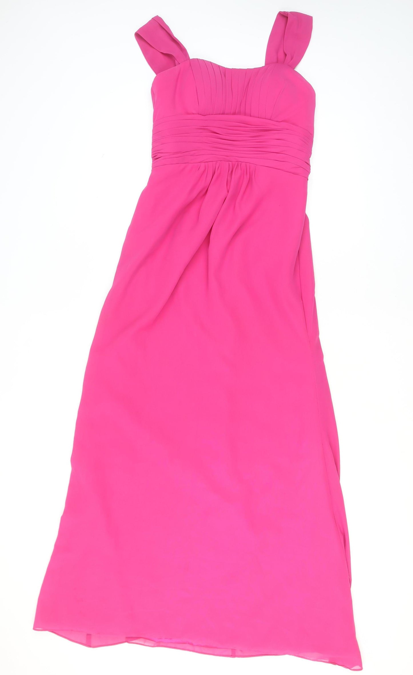JJ's House Women Pink Chiffon Empire Waist Long Formal Dress