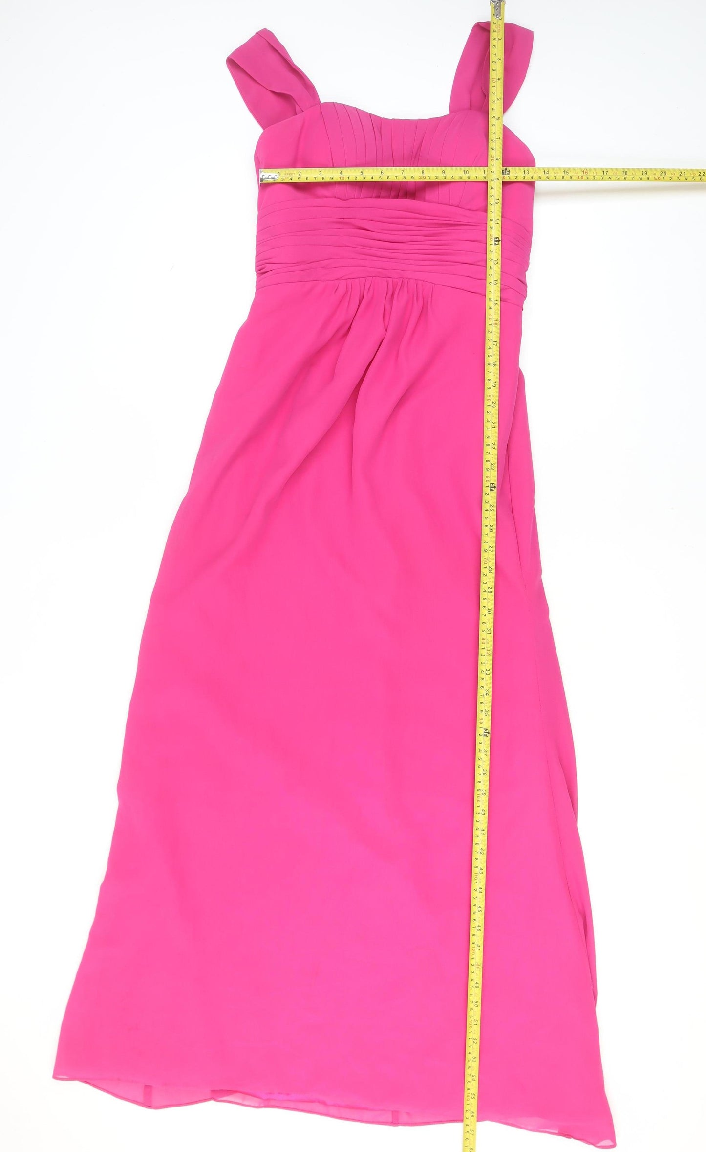 JJ's House Women Pink Chiffon Empire Waist Long Formal Dress