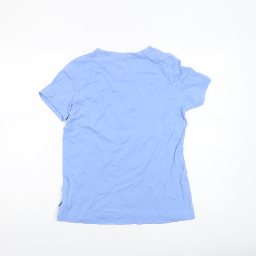 Converse Boys Blue Classic Fit Graphic Logo Short Sleeve Cotton T-Shirt Size S