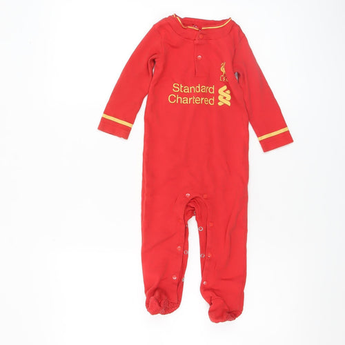Little Liver Liverpool FC Red Unisex Baby 12-18 Months Long Sleeve Babygrow